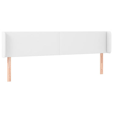 vidaXL Kopfteil mit Ohren Weiß 163x16x78/88 cm Kunstleder