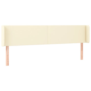 vidaXL Kopfteil mit Ohren Creme 163x16x78/88 cm Kunstleder