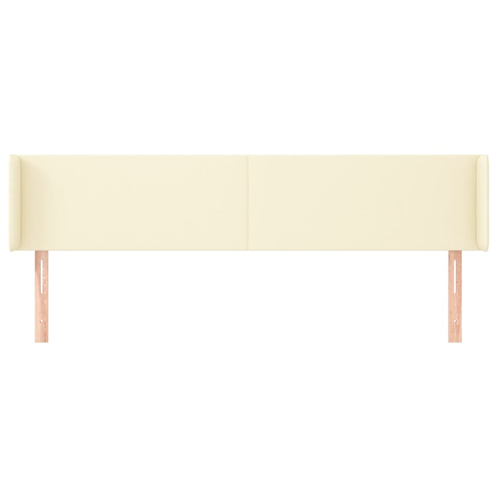 vidaXL Kopfteil mit Ohren Creme 163x16x78/88 cm Kunstleder