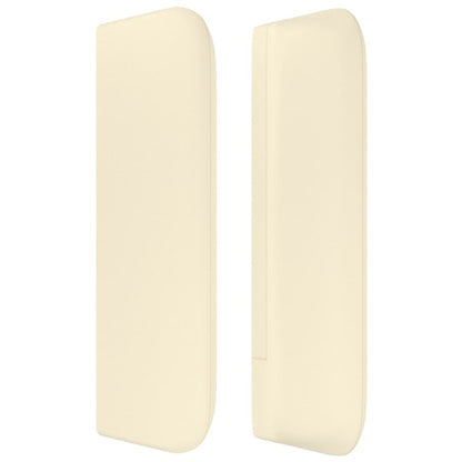vidaXL Kopfteil mit Ohren Creme 163x16x78/88 cm Kunstleder