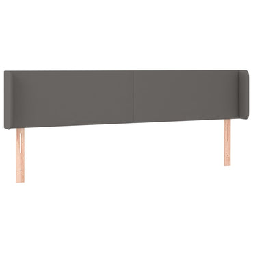 vidaXL Kopfteil mit Ohren Grau 163x16x78/88 cm Kunstleder