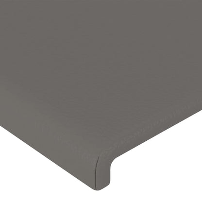 vidaXL Kopfteil mit Ohren Grau 163x16x78/88 cm Kunstleder