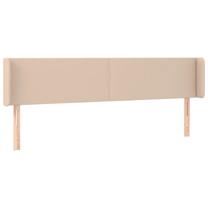 vidaXL Kopfteil mit Ohren Cappuccino-Braun 163x16x78/88 cm Kunstleder