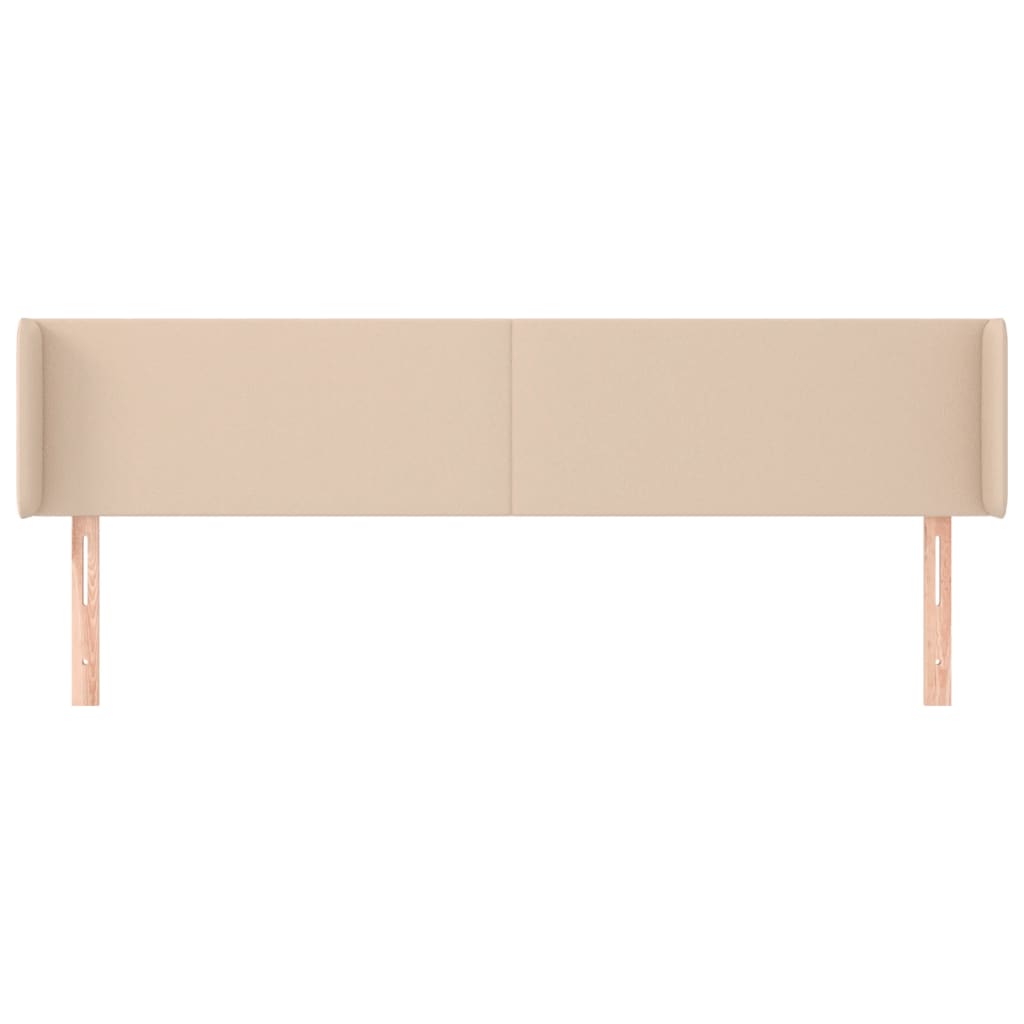 vidaXL Kopfteil mit Ohren Cappuccino-Braun 163x16x78/88 cm Kunstleder