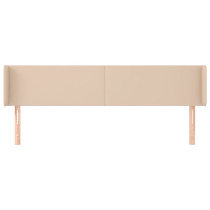 vidaXL Kopfteil mit Ohren Cappuccino-Braun 163x16x78/88 cm Kunstleder