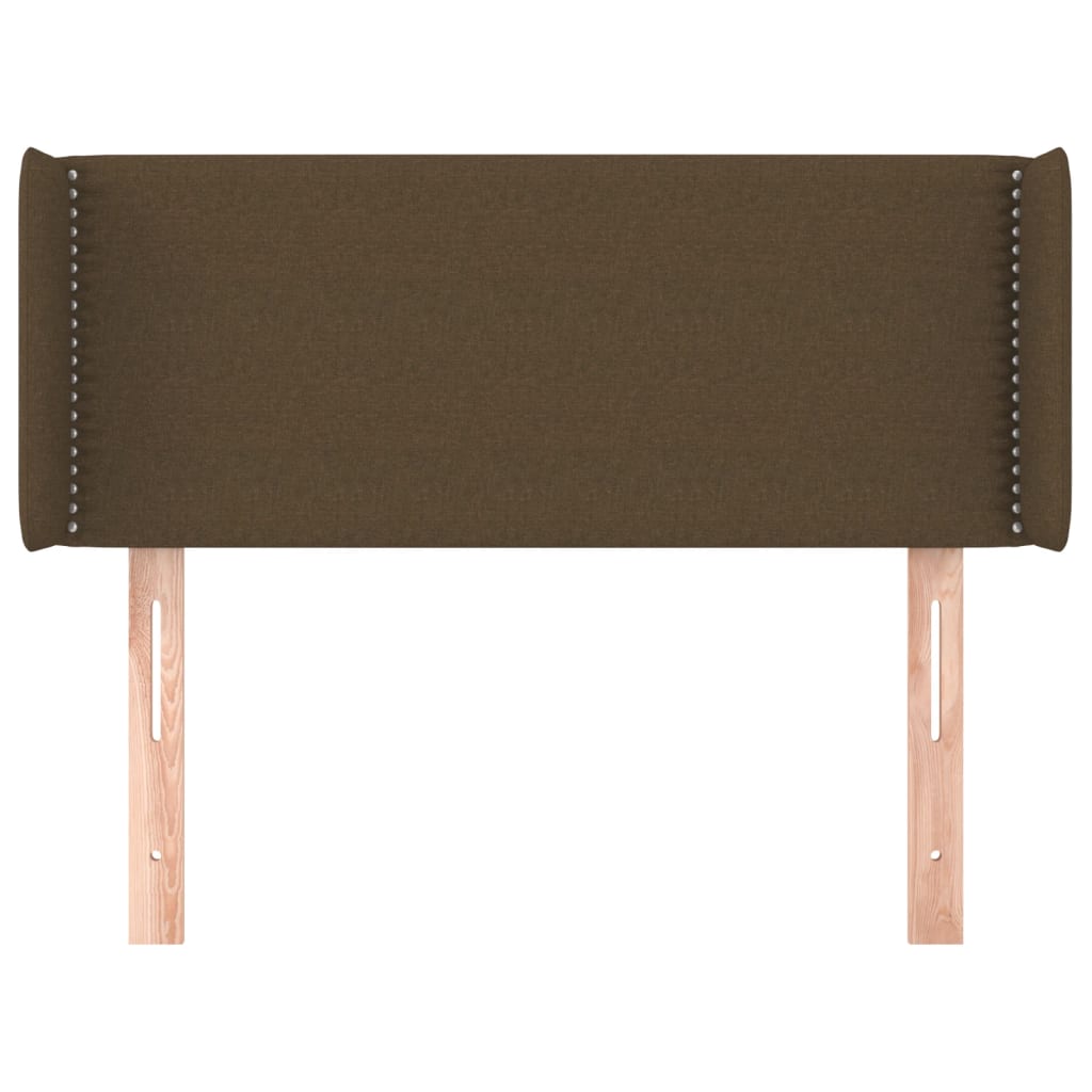 vidaXL Kopfteil mit Ohren Dunkelbraun 83x16x78/88 cm Stoff