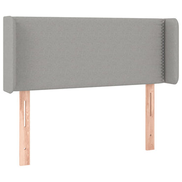 vidaXL Kopfteil mit Ohren Hellgrau 93x16x78/88 cm Stoff