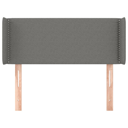 vidaXL Kopfteil mit Ohren Dunkelgrau 93x16x78/88 cm Stoff