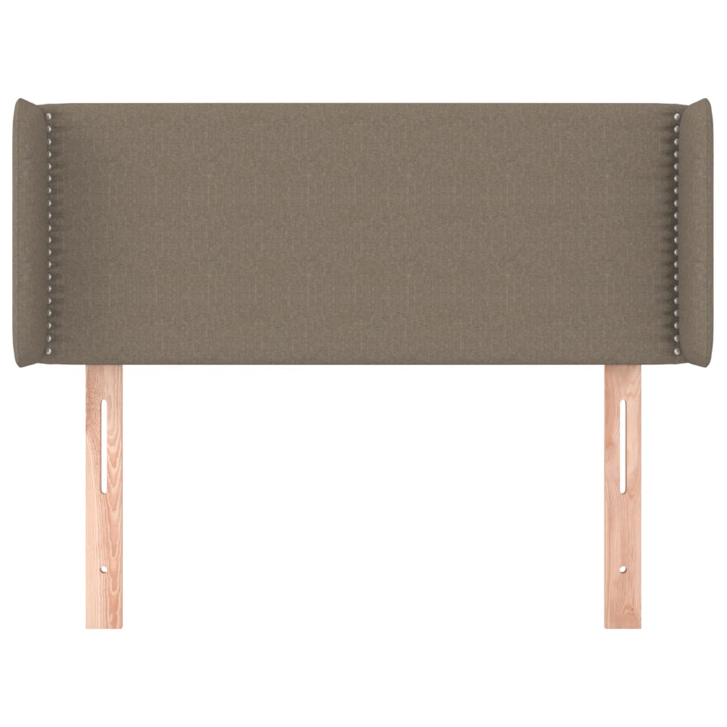 vidaXL Kopfteil mit Ohren Taupe 93x16x78/88 cm Stoff