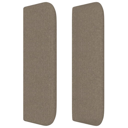 vidaXL Kopfteil mit Ohren Taupe 93x16x78/88 cm Stoff