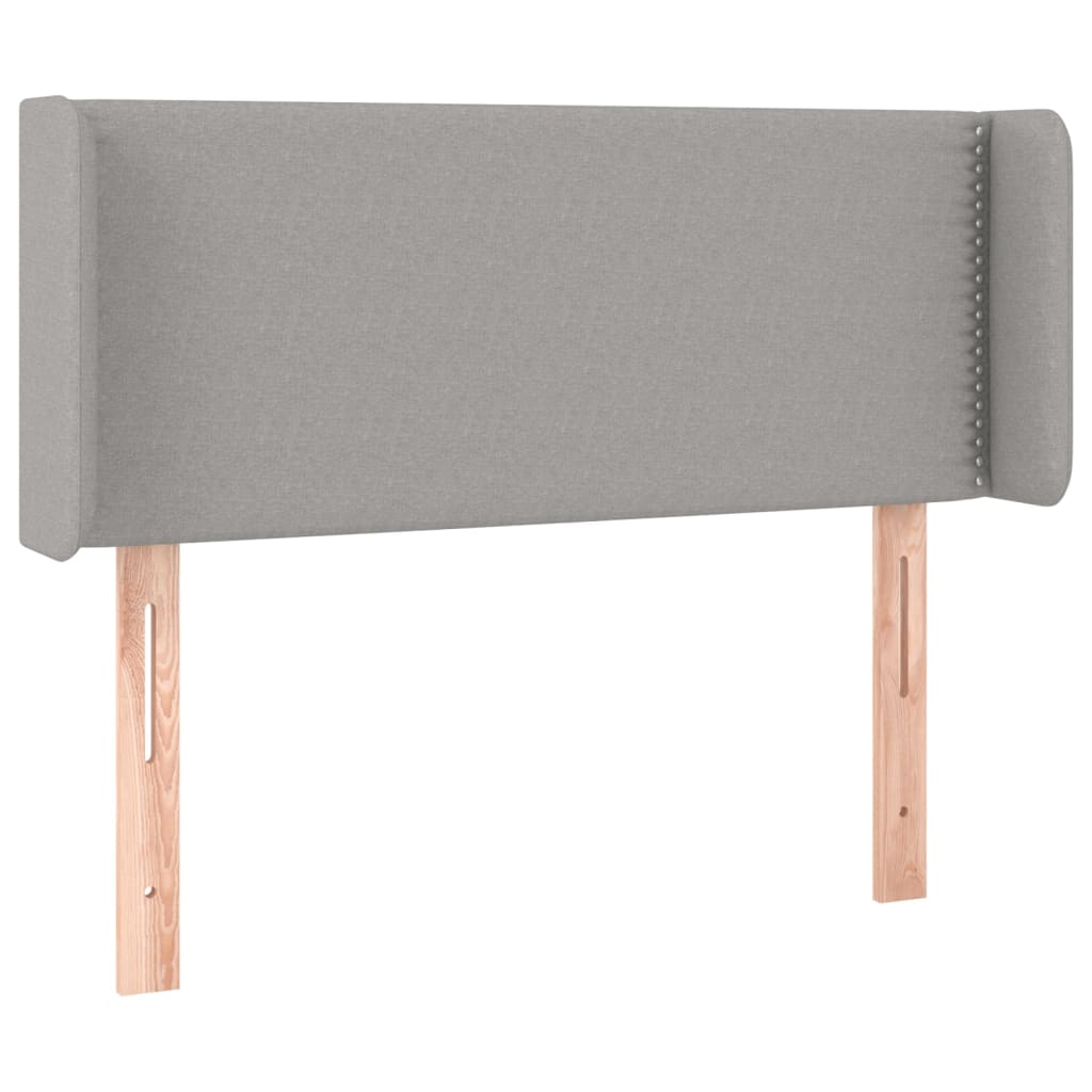 vidaXL Kopfteil mit Ohren Hellgrau 103x16x78/88 cm Stoff