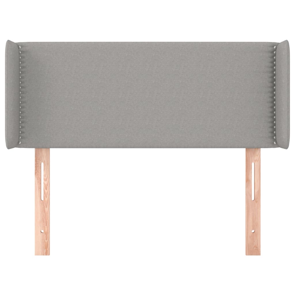 vidaXL Kopfteil mit Ohren Hellgrau 103x16x78/88 cm Stoff