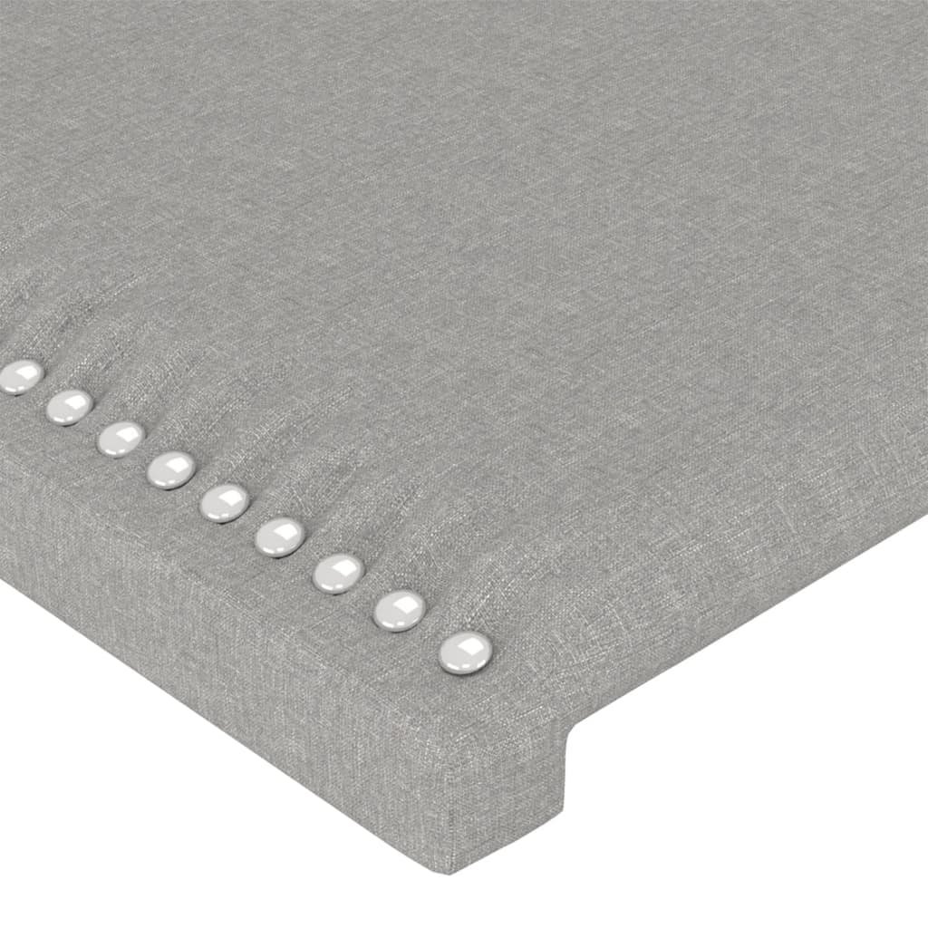 vidaXL Kopfteil mit Ohren Hellgrau 103x16x78/88 cm Stoff