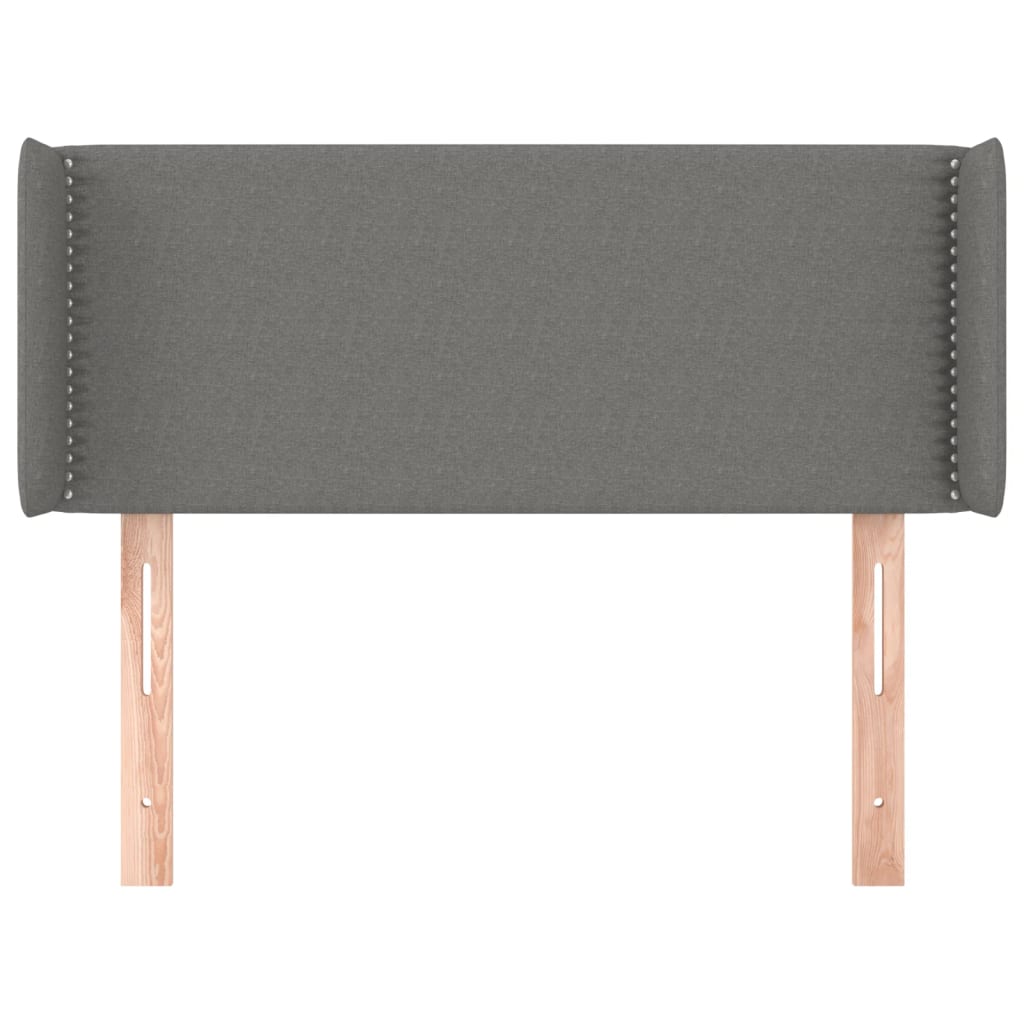 vidaXL Kopfteil mit Ohren Dunkelgrau 103x16x78/88 cm Stoff