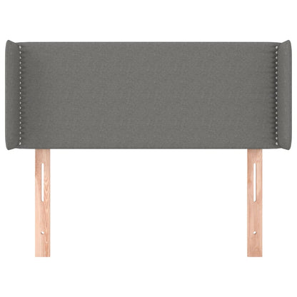 vidaXL Kopfteil mit Ohren Dunkelgrau 103x16x78/88 cm Stoff