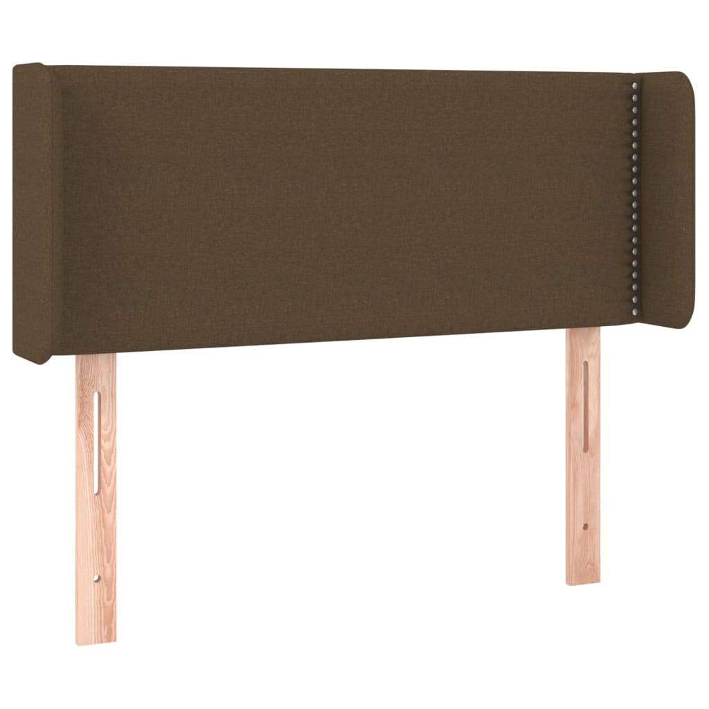 vidaXL Kopfteil mit Ohren Dunkelbraun 103x16x78/88 cm Stoff