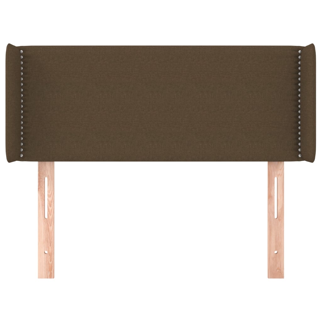 vidaXL Kopfteil mit Ohren Dunkelbraun 103x16x78/88 cm Stoff
