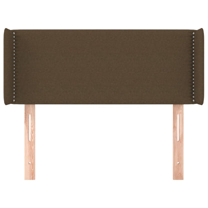 vidaXL Kopfteil mit Ohren Dunkelbraun 103x16x78/88 cm Stoff