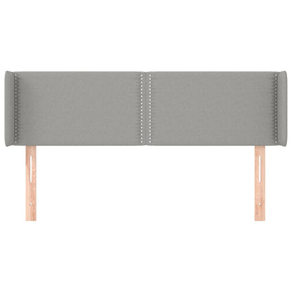 vidaXL Kopfteil mit Ohren Hellgrau 147x16x78/88 cm Stoff
