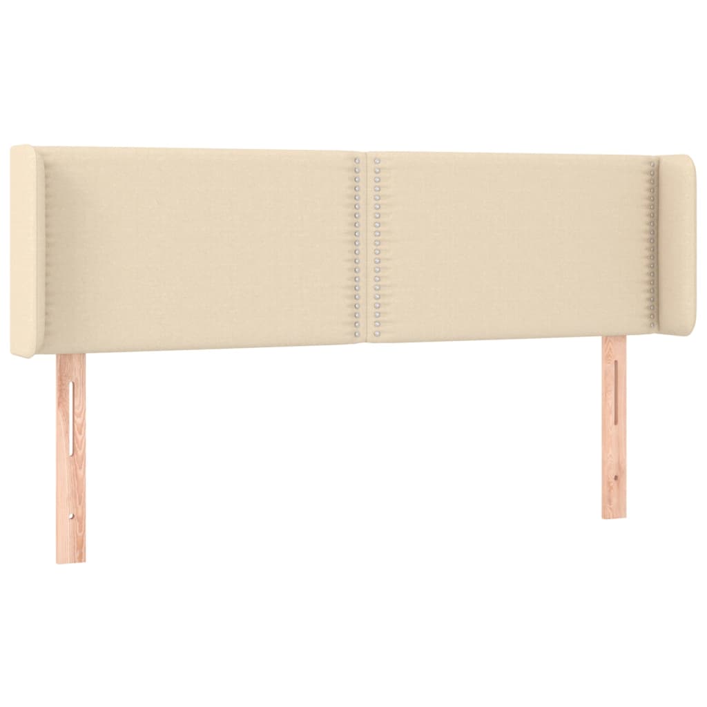 vidaXL Kopfteil mit Ohren Creme 147x16x78/88 cm Stoff