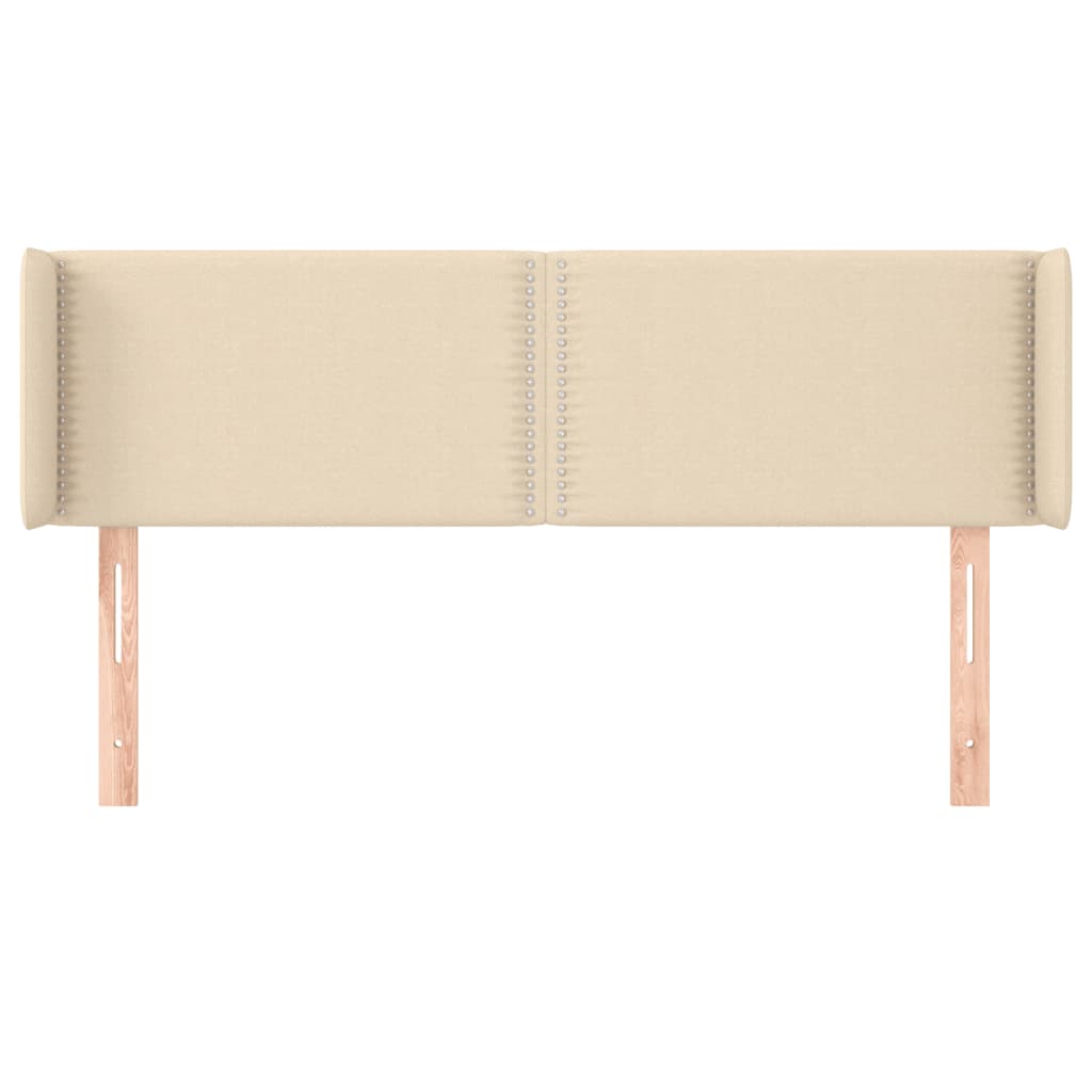 vidaXL Kopfteil mit Ohren Creme 147x16x78/88 cm Stoff