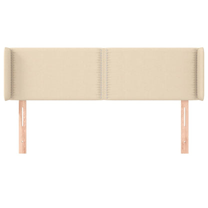 vidaXL Kopfteil mit Ohren Creme 147x16x78/88 cm Stoff