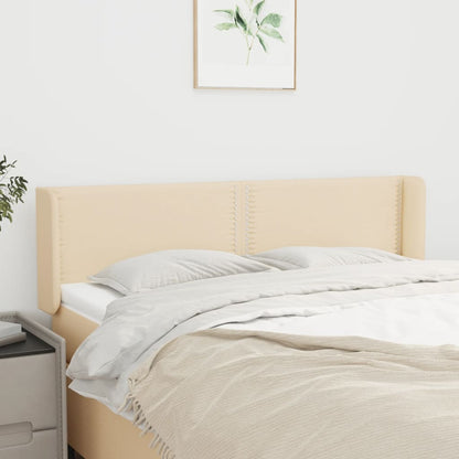 vidaXL Kopfteil mit Ohren Creme 147x16x78/88 cm Stoff
