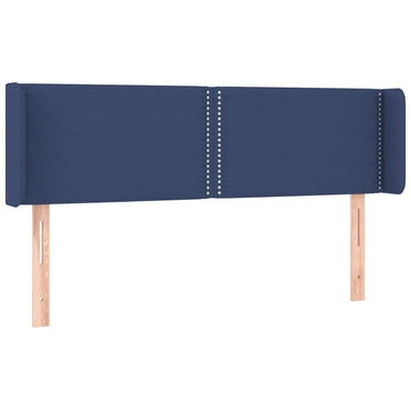 vidaXL Kopfteil mit Ohren Blau 147x16x78/88 cm Stoff