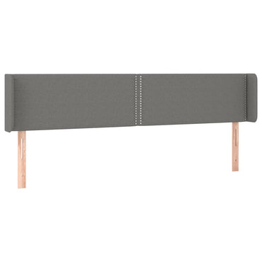 vidaXL Kopfteil mit Ohren Dunkelgrau 163x16x78/88 cm Stoff