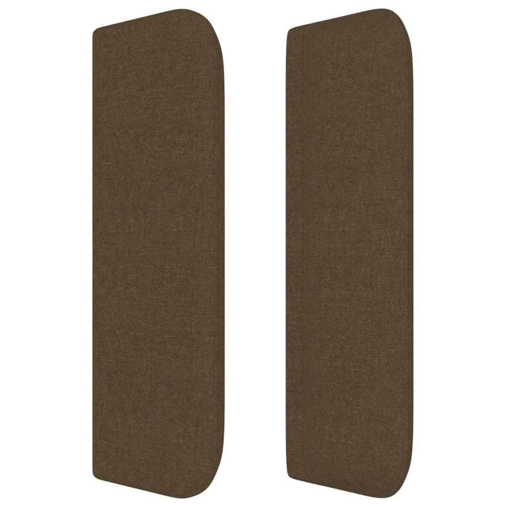 vidaXL Kopfteil mit Ohren Dunkelbraun 183x16x78/88 cm Stoff