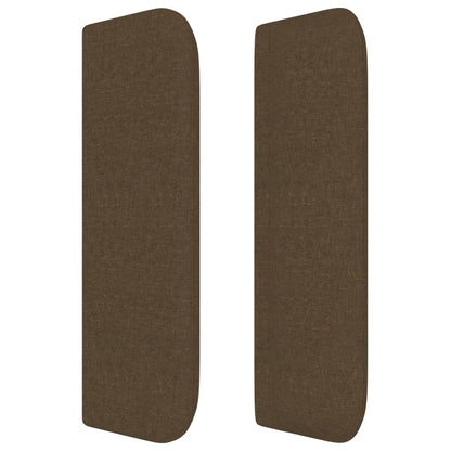 vidaXL Kopfteil mit Ohren Dunkelbraun 183x16x78/88 cm Stoff