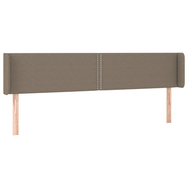 vidaXL Kopfteil mit Ohren Taupe 183x16x78/88 cm Stoff