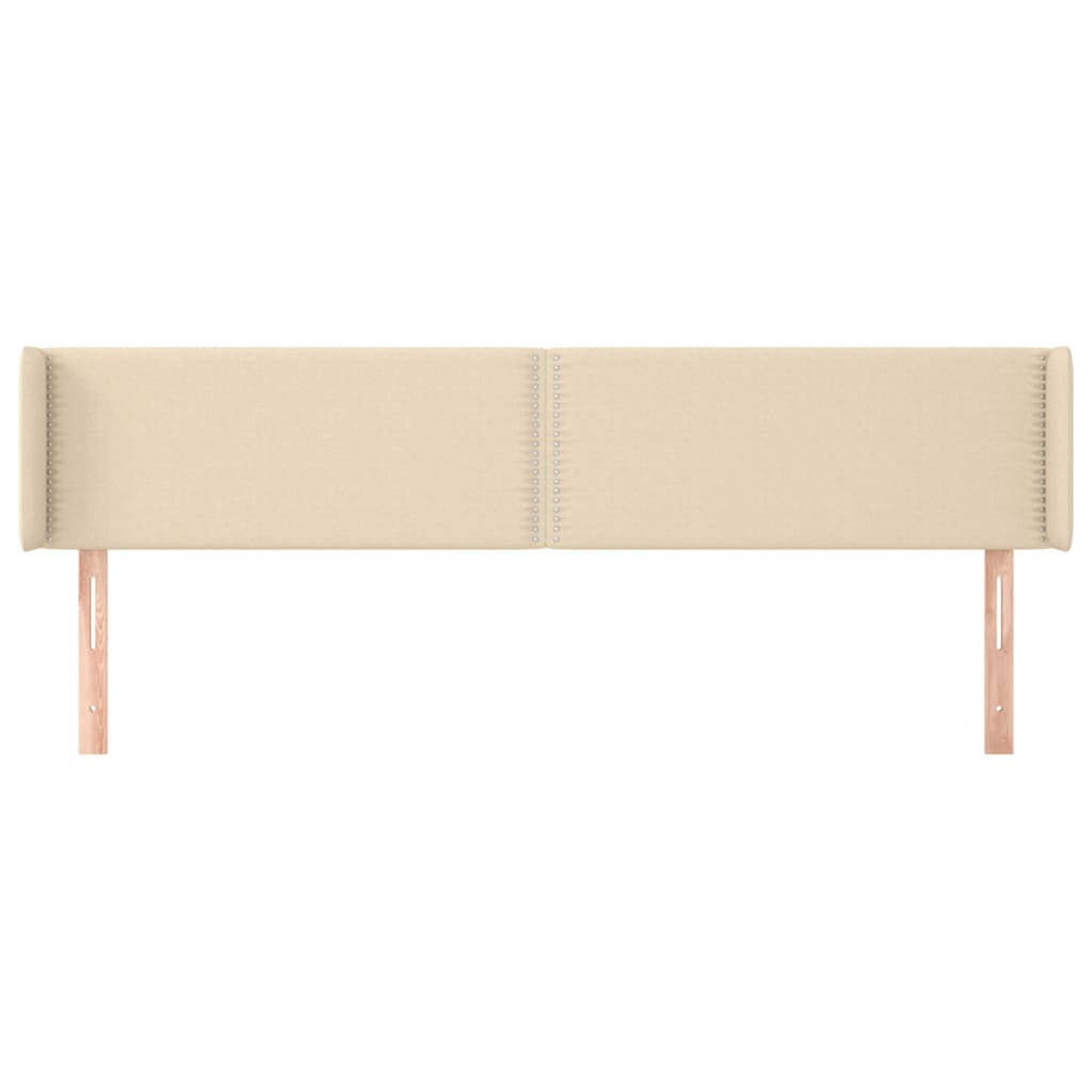 vidaXL Kopfteil mit Ohren Creme 183x16x78/88 cm Stoff