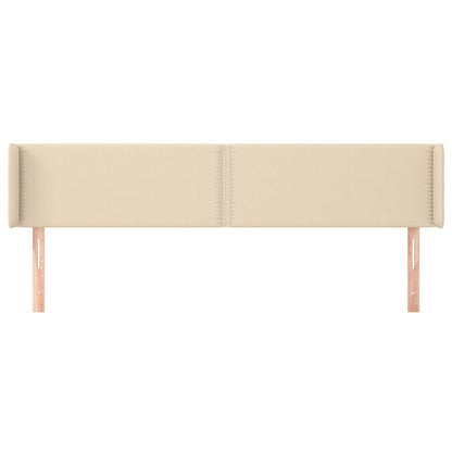 vidaXL Kopfteil mit Ohren Creme 183x16x78/88 cm Stoff