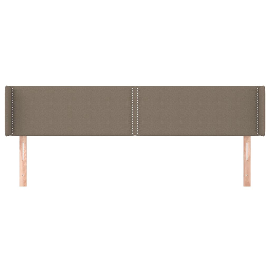 vidaXL Kopfteil mit Ohren Taupe 203x16x78/88 cm Stoff