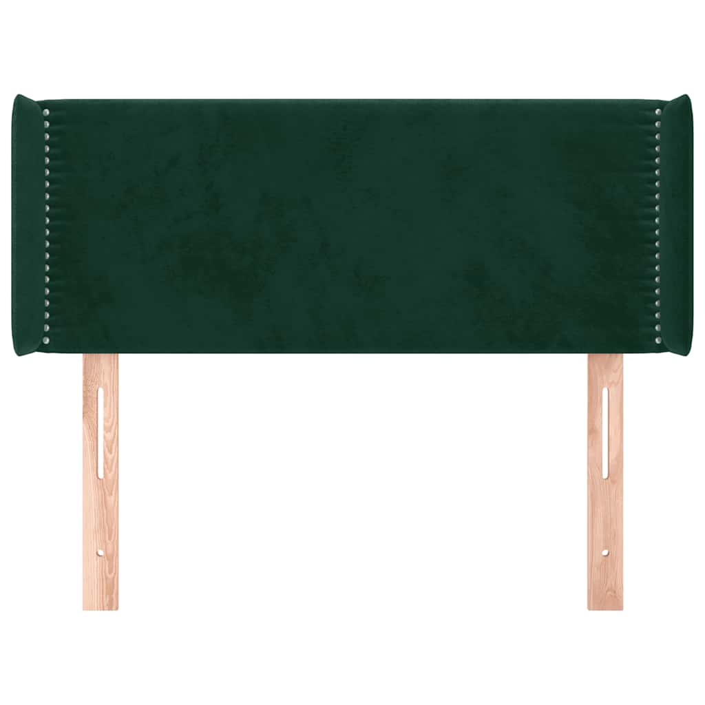 vidaXL Kopfteil mit Ohren Dunkelgrün 83x16x78/88 cm Samt