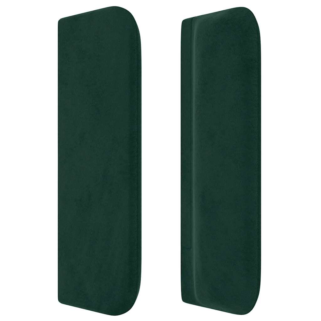 vidaXL Kopfteil mit Ohren Dunkelgrün 83x16x78/88 cm Samt