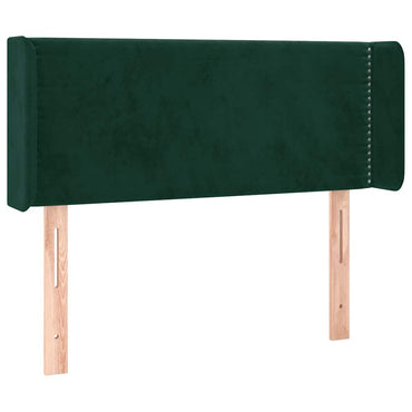 vidaXL Kopfteil mit Ohren Dunkelgrün 93x16x78/88 cm Samt