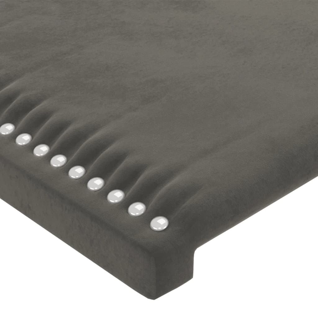 vidaXL Kopfteil mit Ohren Dunkelgrau 147x16x78/88 cm Samt