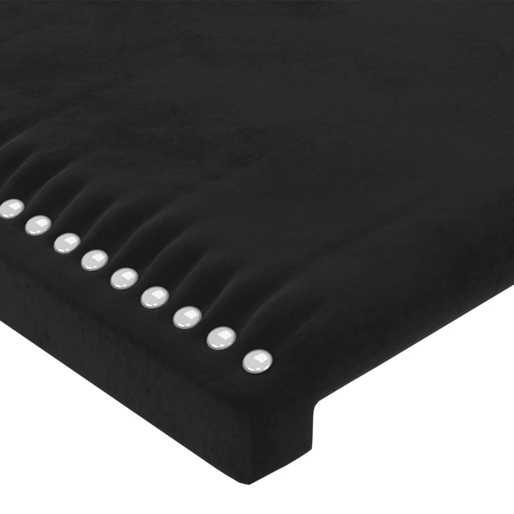 vidaXL Kopfteil mit Ohren Schwarz 147x16x78/88 cm Samt