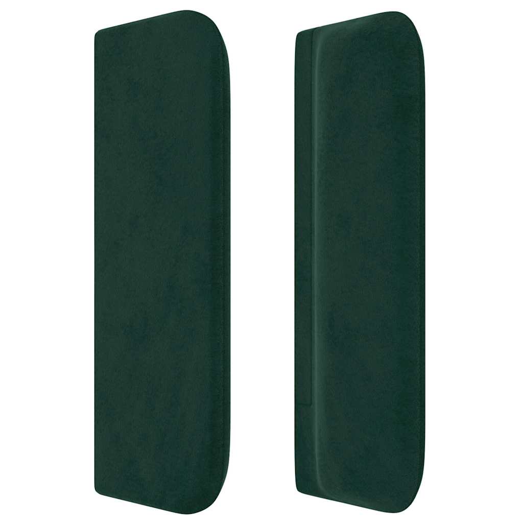 vidaXL Kopfteil mit Ohren Dunkelgrün 147x16x78/88 cm Samt