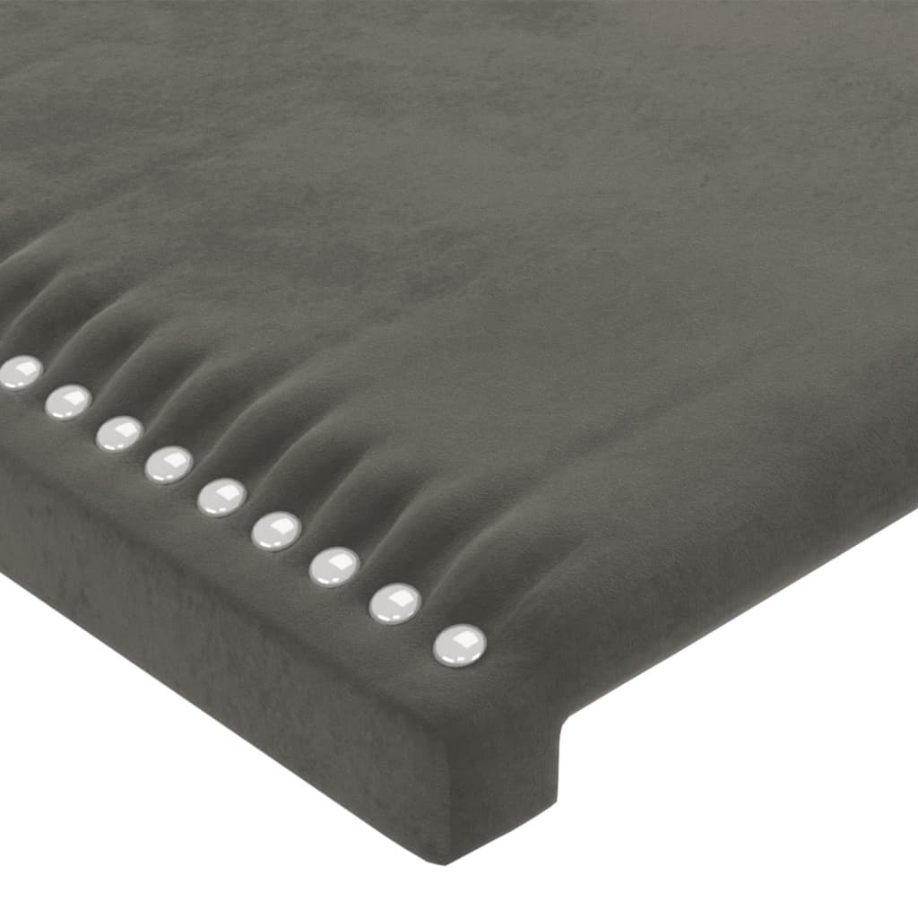 vidaXL Kopfteil mit Ohren Dunkelgrau 163x16x78/88 cm Samt