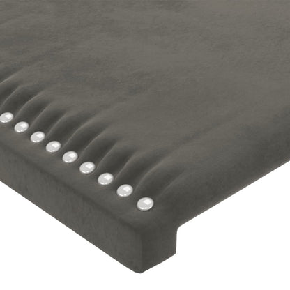 vidaXL Kopfteil mit Ohren Dunkelgrau 163x16x78/88 cm Samt
