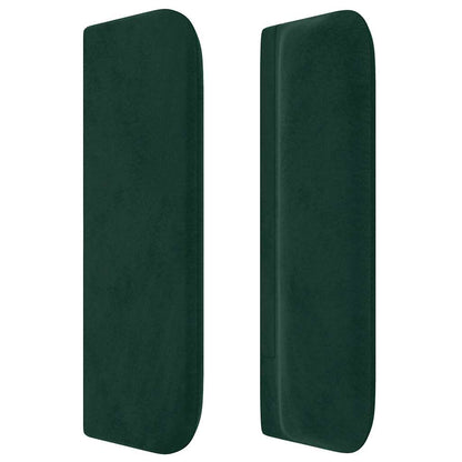 vidaXL Kopfteil mit Ohren Dunkelgrün 203x16x78/88 cm Samt