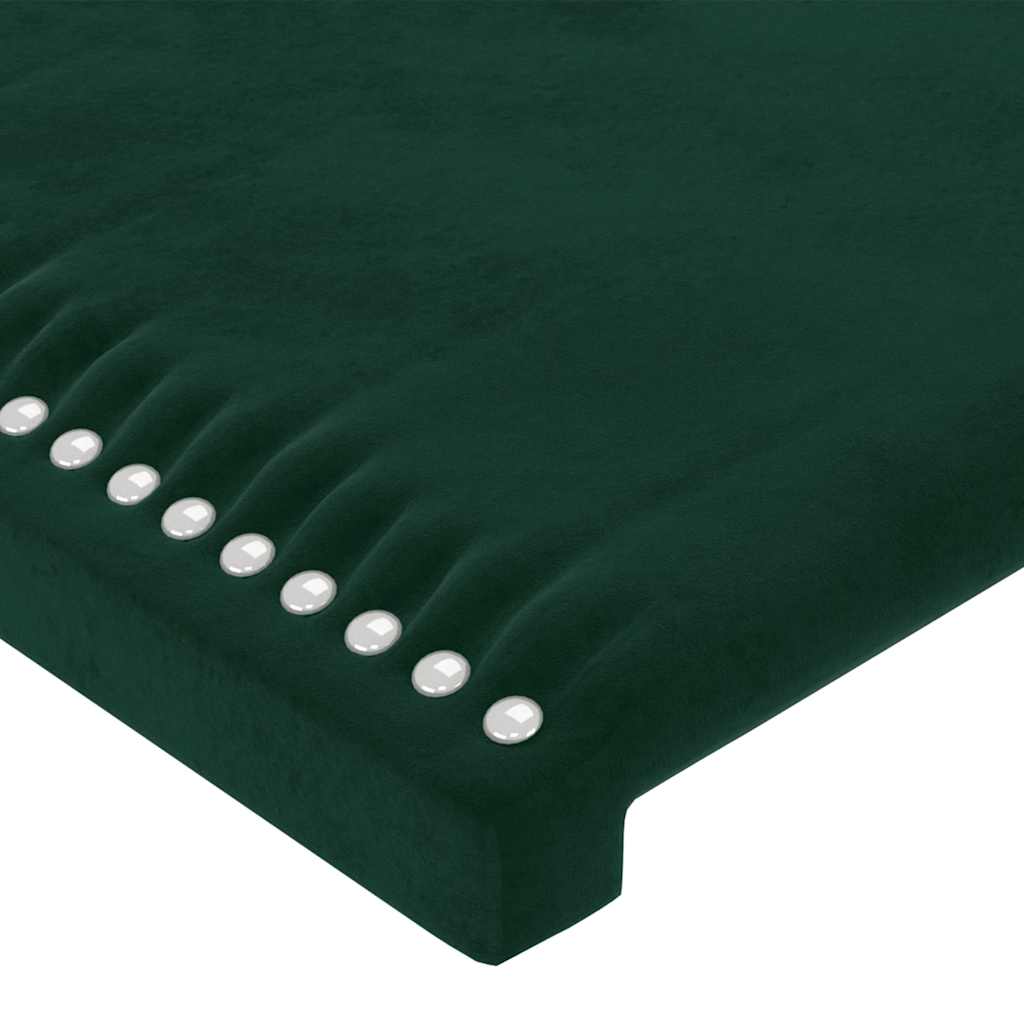 vidaXL Kopfteil mit Ohren Dunkelgrün 203x16x78/88 cm Samt