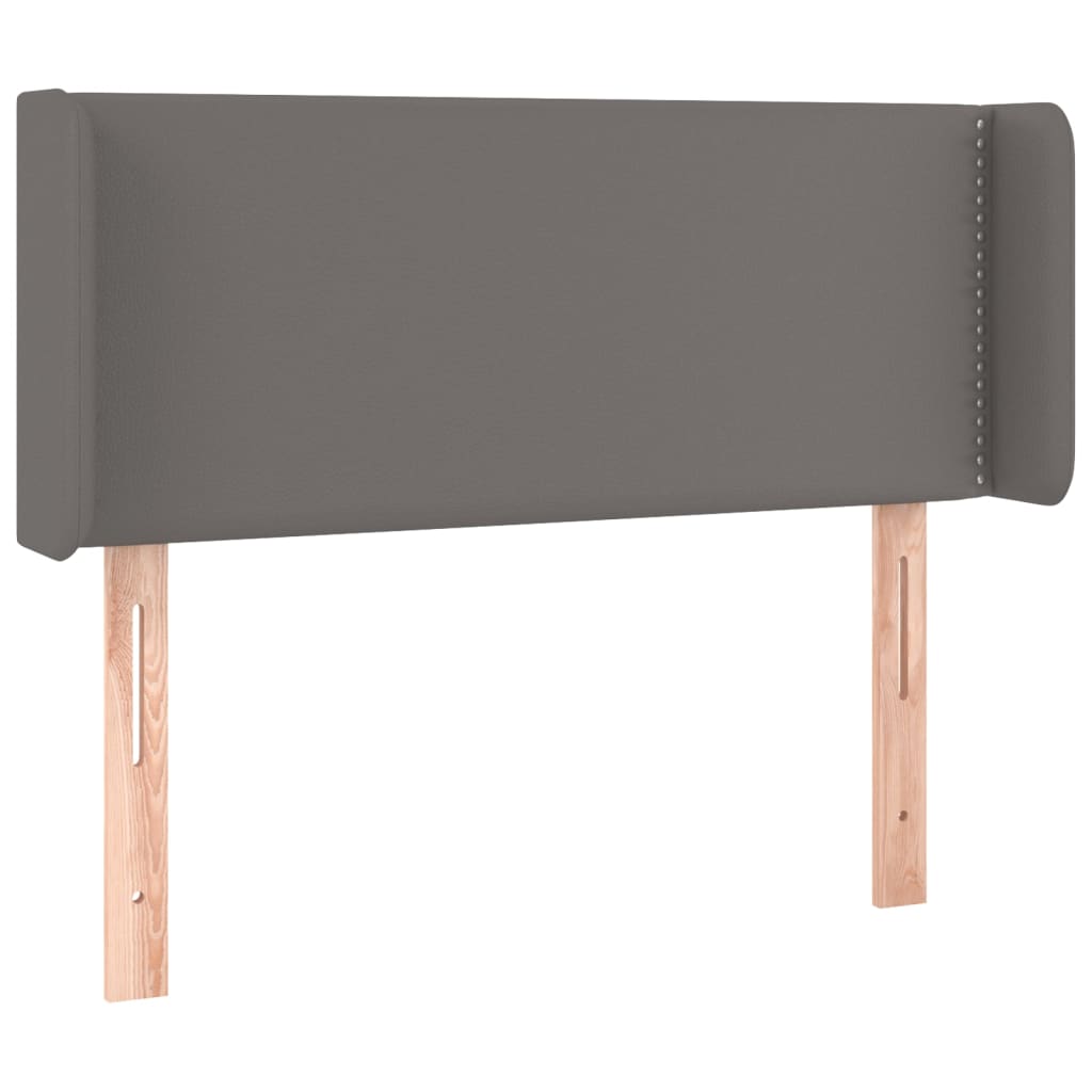 vidaXL Kopfteil mit Ohren Grau 83x16x78/88 cm Kunstleder