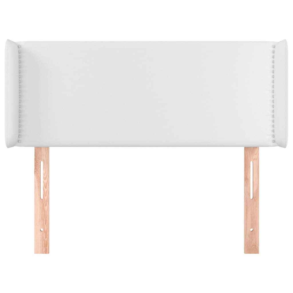 vidaXL Kopfteil mit Ohren Weiß 93x16x78/88 cm Kunstleder