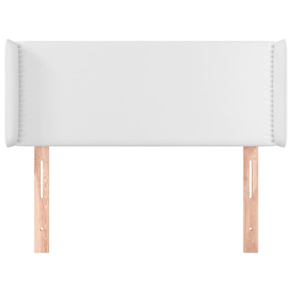 vidaXL Kopfteil mit Ohren Weiß 93x16x78/88 cm Kunstleder