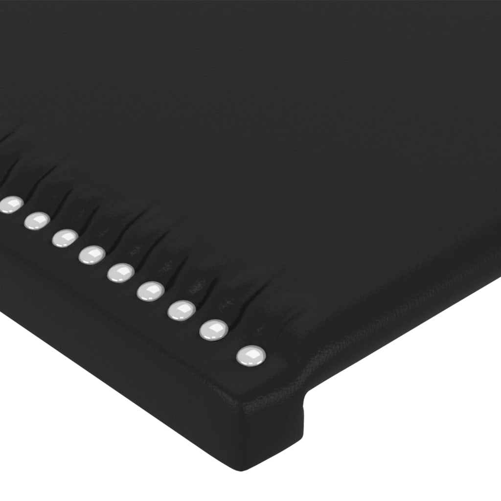 vidaXL Kopfteil mit Ohren Schwarz 103x16x78/88 cm Kunstleder