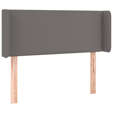 vidaXL Kopfteil mit Ohren Grau 103x16x78/88 cm Kunstleder